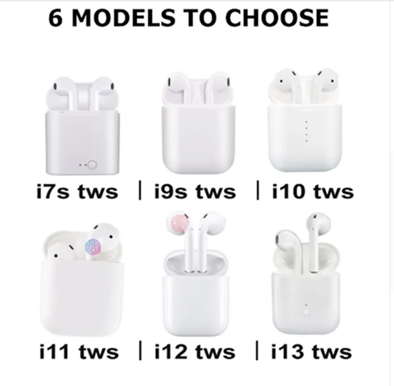 

I7s/i9/i10/i11/i12/i13 TWS Wireless Bluetooth Earphone Stereo Earbuds Headset with Charging Box Twins Earpieces for Smart Phone