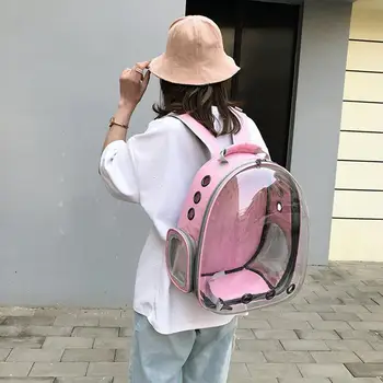 

Full Transparent Space Pet Bag Cat Out Panoramic Three-Hole Breathable Portable Chest Shoulder Pet Bag