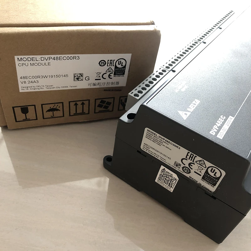 1 шт. программируемый контроллер PLC DVP48EC00R3 EC3 серии Стандартный PLC DI 28 DO 20 реле RS-232/RS-485 100-240VAC