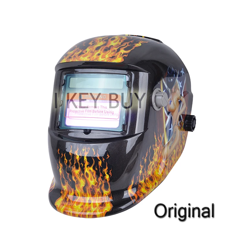 Solar Li Battery Auto darkening Sexy Girl Fire DIN9/13 Welding Helmet Hood Mask Tig,Mig Arc face