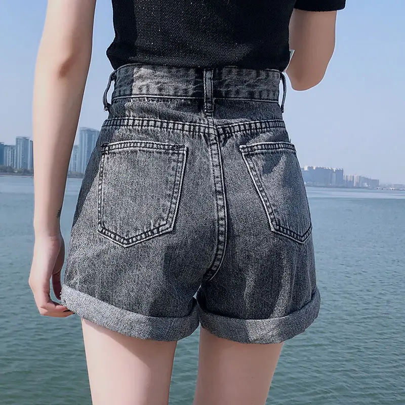 

High Waisted Jeans Short Women Wide Leg Jeans Baggy Jeans Womens 90s Plus Size Clothes for Women Short Jeans Dropshipping
