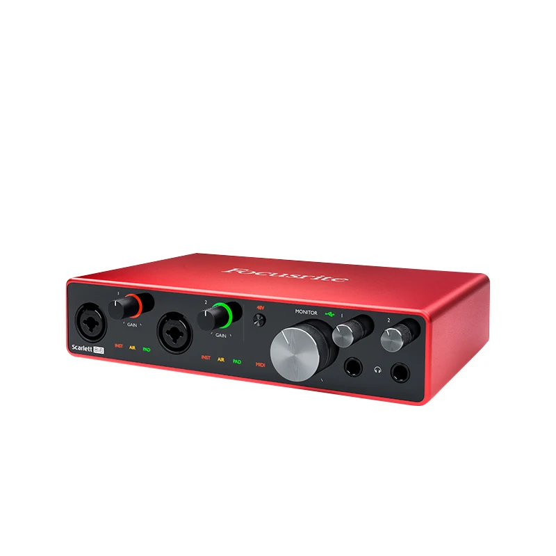 Обновленный Focusrite Scarlett 8i6 3rd Gen 8 в/6 Внешний USB Запись Звуковая карта аранжировщик электрогитары аудио-интерфейс