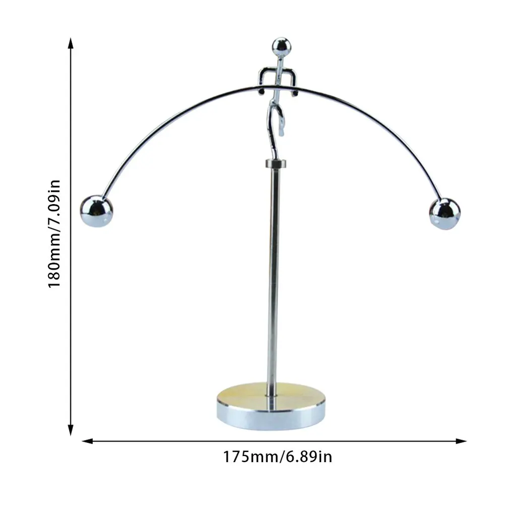 Вечный баланс маленький Тяжелая атлетика Железный человек Ньютон Физика Наука Маятник Ньютона металл маленький железный человек качели