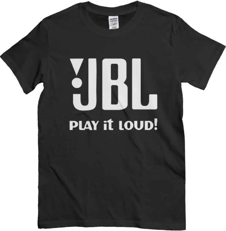 Футболка JBL Громкая работа! Maglietta ди-Джея НЕРА логотип Altoparlanti колонки Hi-Fi бренд 2018