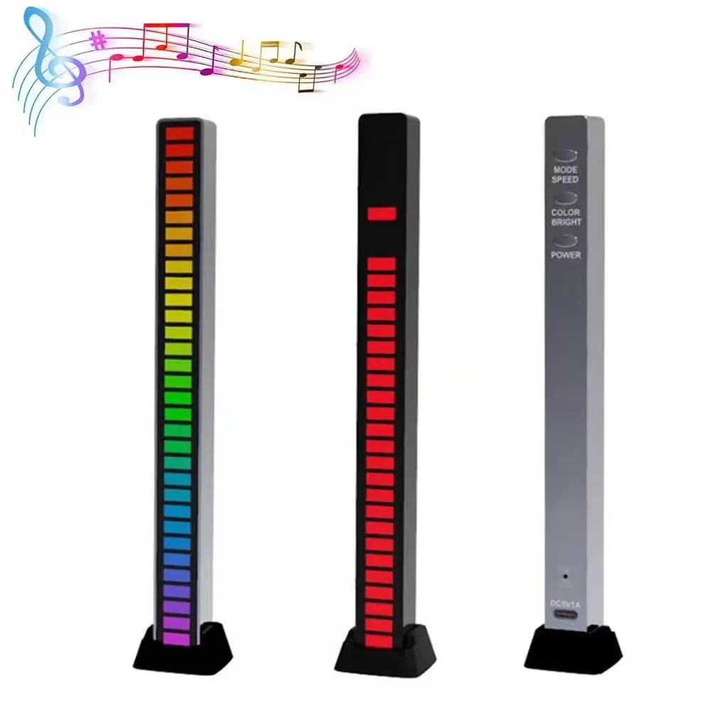 Sound Reactive Led Light Bar Car Atmosphere Light 32 Led Rgb Car Sound