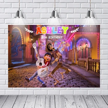 

Sensfun Happy Birthday Cartoon Coco Movie Children Custom Photo Backgrounds Studio Backdrops Vinyl 7x5ft