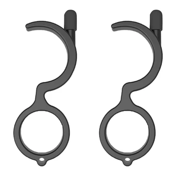 

2PCS No-Press Door Opener Closer Portable Stick for Push Elevator Button Keep Hands Clean Reusable Personalized Keychain