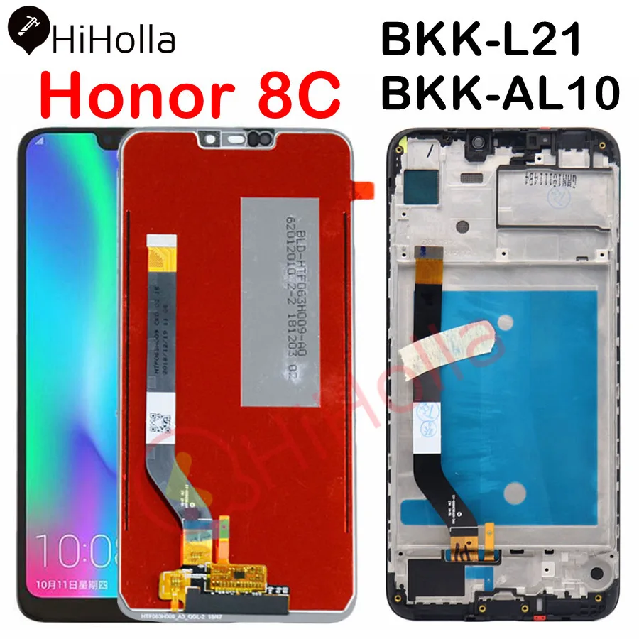 

Honor 8C BKK-L21 LCD Display Touch Screen Digitizer Assembly With Frame For Huawei Honor 8C LCD Screen BKK-LX1 Replacement
