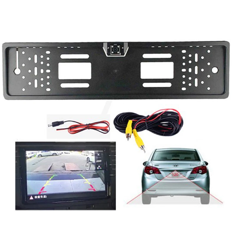 

1set Waterproof Car EU License Plate Frame Car Reverse Rear View Camera Night Vision camera