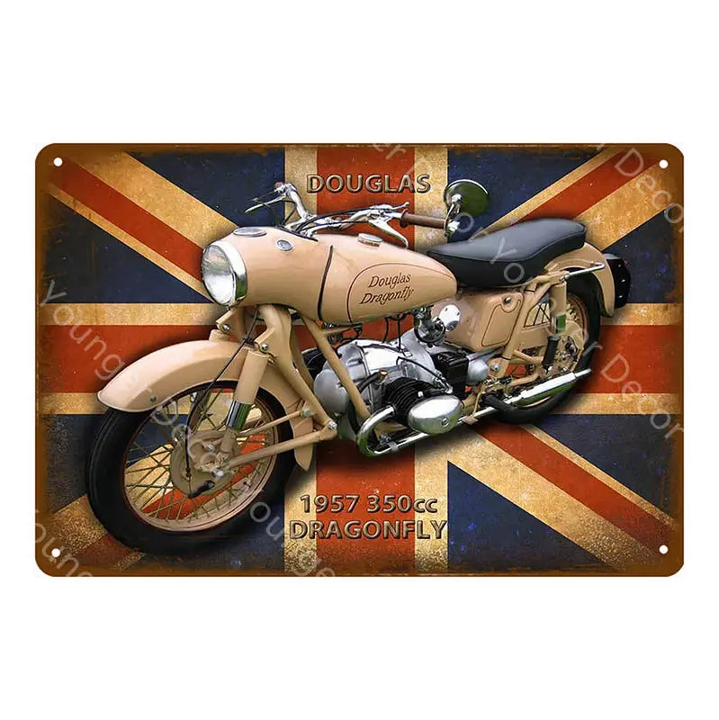 Японские британские мотоциклы металлические знаки BSA Norton Suzuki Ariel моторная пластина настенная живопись плакат винтажный декор для гаража YI-138 - Color: YD9303AI