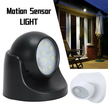

2pcs 360 Degree Rotation Motion Light Sensor Night Light Battery Operated Corridor Wall Night Light For Closet Hallway