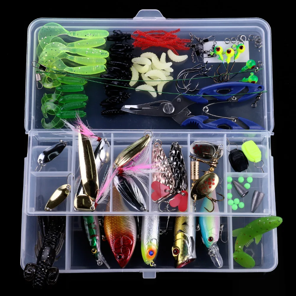 

Bait Set 110 PCs Fishing Gear Bait Fishhook Combination New Style Fishing Gear Lure Set
