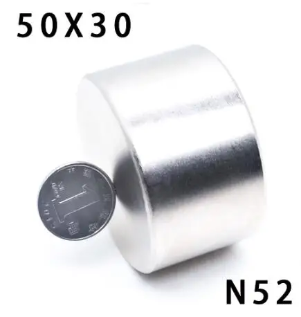 1pcs N52 magnet 50x30 mm Powerful permanet round Neodymium Magnet Strong magnetic Rare Earth NdFeB 50*30mm gallium metal imanes