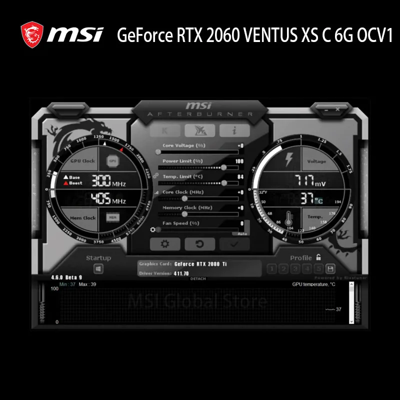 微星GeForce RTX 2060 VENTUS XS C 6G OCV1 7