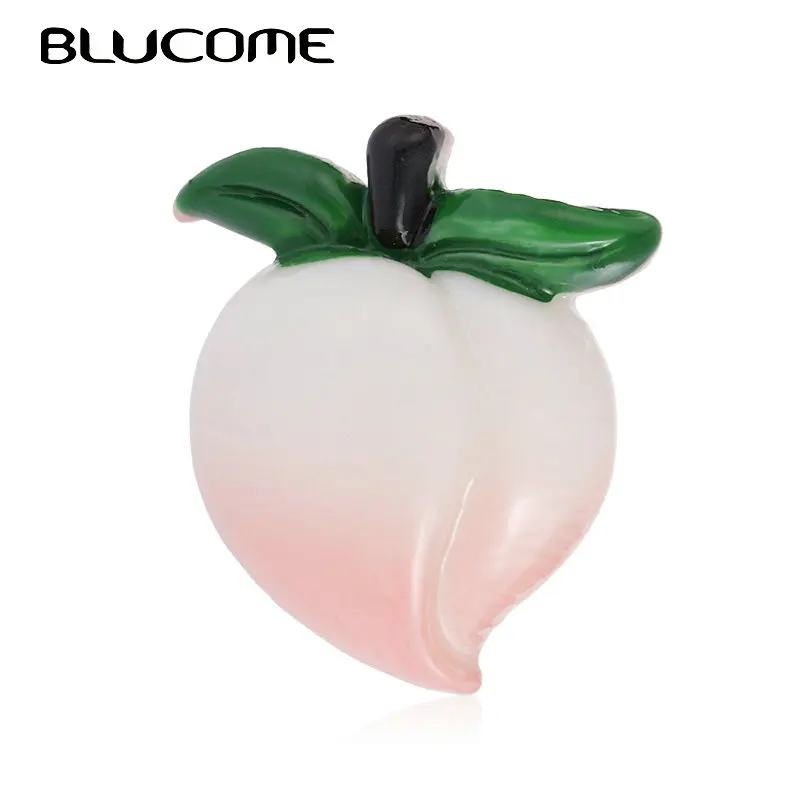 Женская брошь в форме персика Blucome розовая мини-брошь сумки костюма вечерние