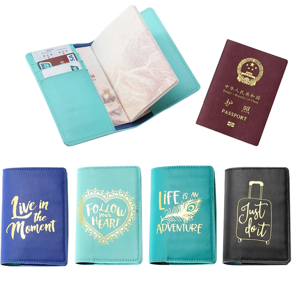 

Zoukane PU Leather Passport Cover Holder Water-Proof For Men Women Travel Peacock Feather Heart Shaped Luggage Painting CH01