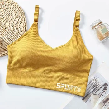 

Women Push Up Bra Bras Fitness Print Tops Brassiere Bralette Female Full Cup Tube Top Thin Underwear Wireless Adjustable Bralet