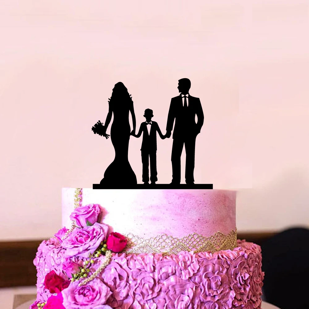 Family Style Cake Topper Wedding Party Family Party Anniversary Bridal Shower Decorations Kids Gift cake decor Rustic Wedding (8)