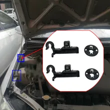 

Grommet Clips Plastic Replacement Rod Clips Stay Holder Black Bonnet Car Hood Durable