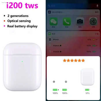 

Original i200 TWS 1:1 Replica Wireless Charging Pop-up Touch Earbuds Headset Bluetooth 5.0 6D Bass Stereo Earphone PK i300 i400