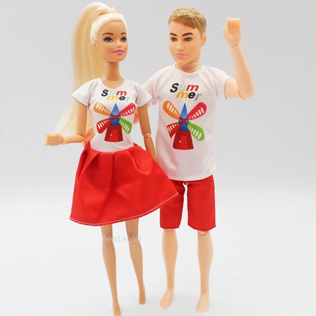 Barbie Fashions Pack: Ken Doll Clothes with Red & Black Tee, Shorts & 1 Accessory