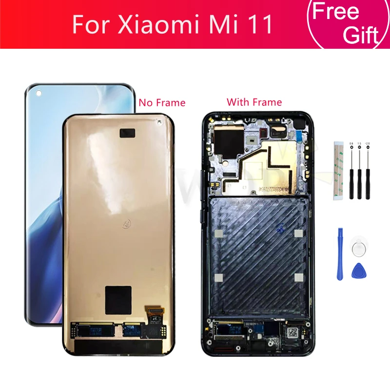 

Amoled Display For Xiaomi MI 11 LCD Display Touch Screen Digitizer Assembly For mi 11 Lcd With Frame Replacement Parts 6.81"