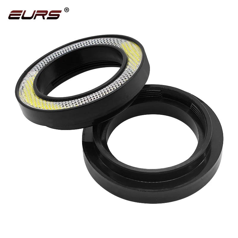 89MM 3.5인치 자동차 엔젤 아이즈 안개등 LED 헤일로 링 헤드라이트 DRL 화이트 레드 블루 64MM 76MM 자동차 램프 액세서리 12V