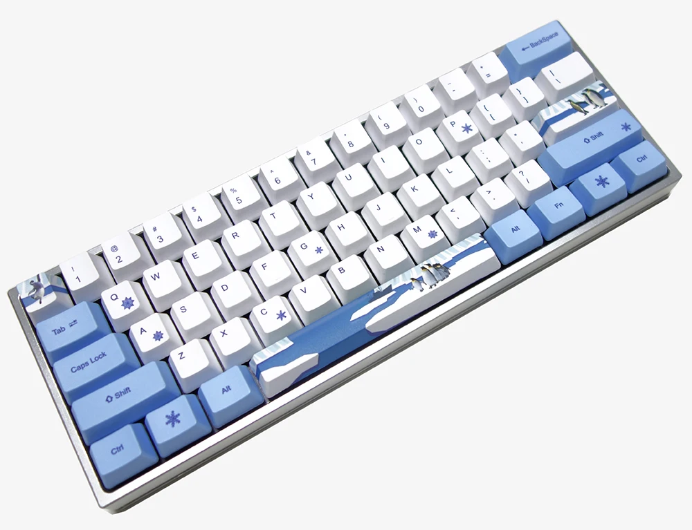 Пингвин тема толстые PBT краситель-субкровать колпачки OEM профиль подходит Cherry MX переключатели для GK61 GK64 GH60 XD60 XD64 механические клавиатуры