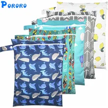 Водонепроницаемая сумка для влажных подгузников, сумки для детских подгузников, дорожные влажные сухие сумки,, многоразовые детские подгузники на молнии, мешок для влажных подгузников 30x40 см