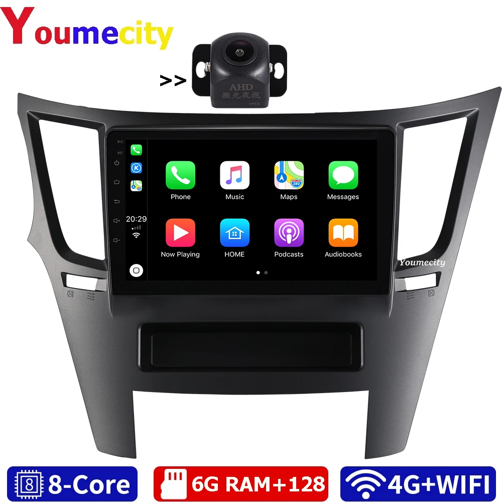 6G RAM/Eight Core/Android 10.0 Car Multimedia Player DVD Gps For Subaru Legacy Outback 2009-2014 With DSP Carplay IPS Radio BT