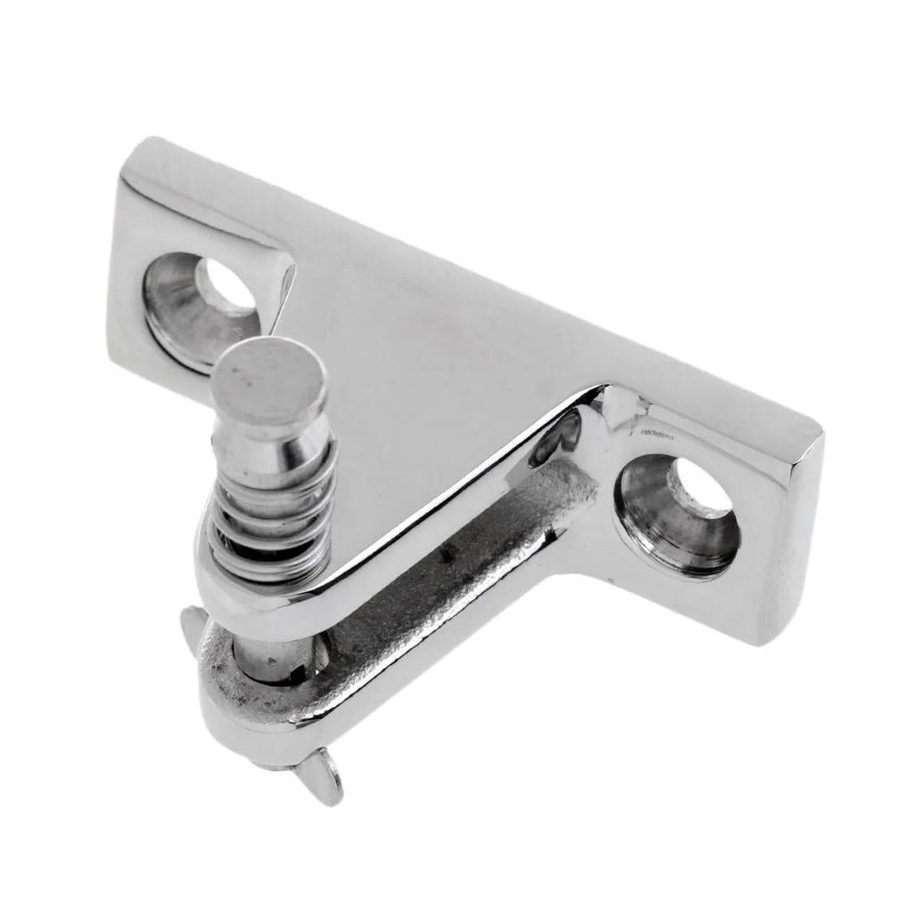 Boat Bimini Top Angled Deck Hinge Heavy Duty Cast 316 Stainless Steel w/ Pin