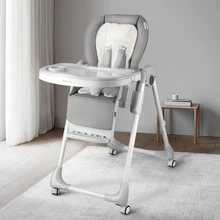 Chaise haute de luxe inclinable multifonction pour bébé, avec roulettes, Table à manger pour enfant, siège d'appoint facile à plier