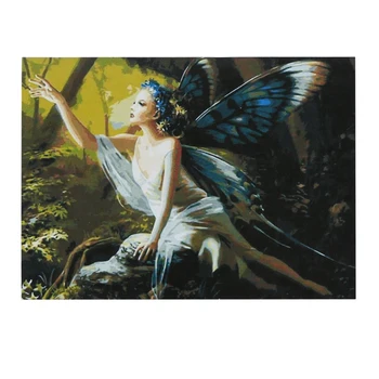 

16X20inch Paint By Number Kit DIY Digital Oil Acrylic Painting on Canvas Home Decor, butterfly fairy