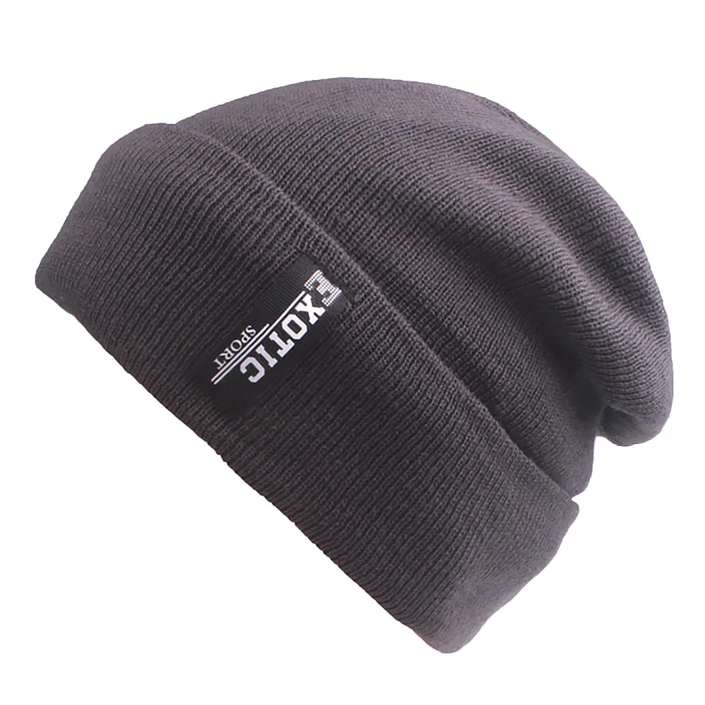 Winter Warm Beanie Cap For Men Crochet Knit Beanie Hat For Men Outdoor Ski Beanie Caps Skull Slouchy Caps Hat Py4