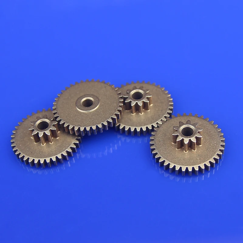 19mm Metal Duplicate Gear 10 Tooth 0.6M / 36 Teeth 0.5 Modulus Inner Hole 2mm Reduction Gears afbeelding