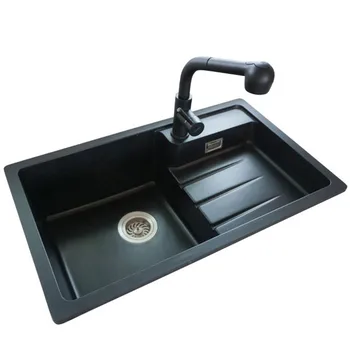 

Kitchen fixture kitchen sink single bowl beige kitchen basin granite luxury sink rectangular black sink cozinha vegatable basin