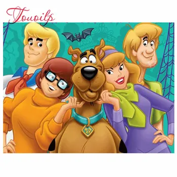 

5D DIY Full Round/Square Diamond Painting "Scooby Doo" Diy Diamond Embroidery Mosaic Handmade Kits Cartoon Pattern Home Decor