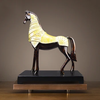 

Abstract Modern Horse Sculpture Animal Statue Art Statues Figurine Living Room Decor European Vintage Resin Crafts Decoration
