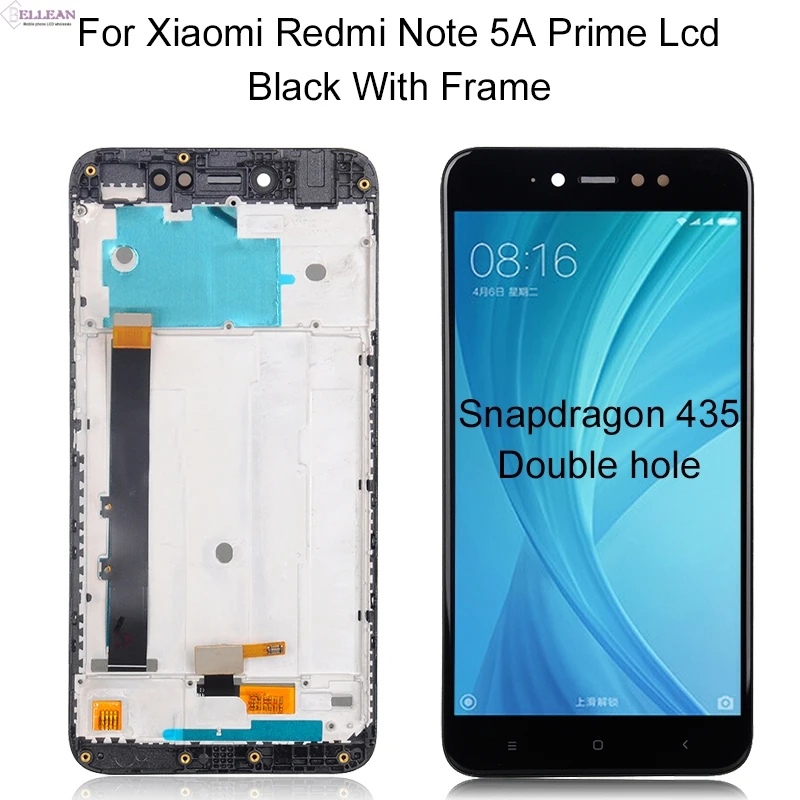 Dinamico Y1 Lite lcd для Xiaomi Redmi Примечание 5A Prime display Y1 lcd с кодирующий преобразователь сенсорного экрана в сборе Note 5A display+ Frame - Цвет: 4G Black With Frame