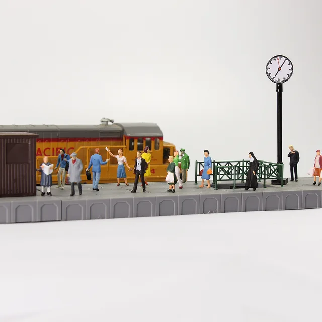 60pcs HO Scale 1:87 Standing Seated People Figures Passengers Model Railway P8721