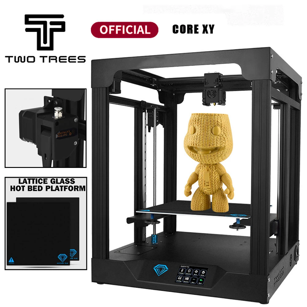 Twotrees 3D Printer Core XY SP-5 V1.1 DIY Printer Kit FDM Dual Z Axis Printer Extruder Print Size 300*300*330mm TMC2225 PEI 3dprinter