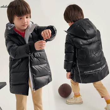 

Boys winter jacket Children's down jacket Kids fashion coat for boys snow wear Baby boys clothes shiny Child boy outwear 2-8Year