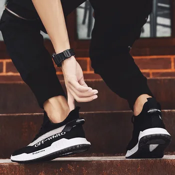 

Black And White Coconut Shoe Male Motion Ventilation Comfortable Casual Shoes College Student Sneakers