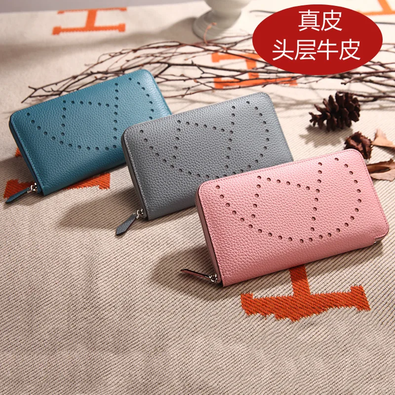 

Women's Leather Wallet Lychee Pattern Classic Handbag for Men and Women