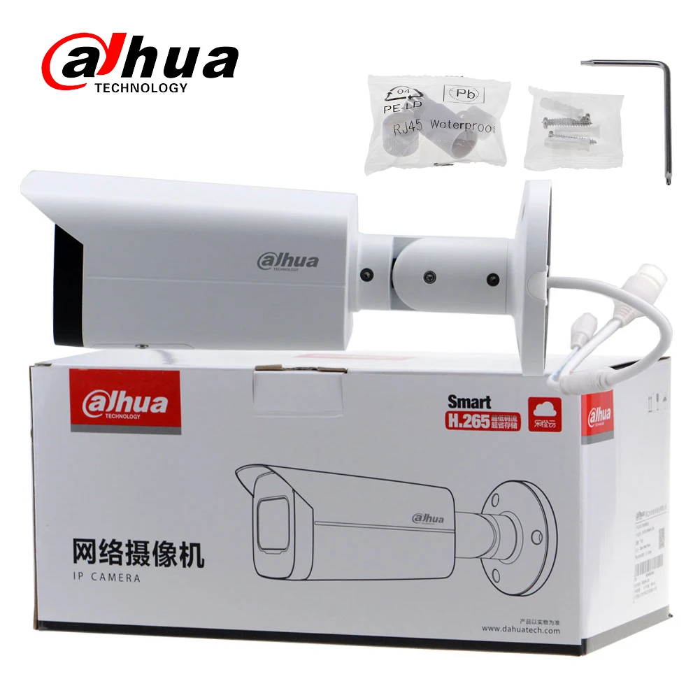 Dahua IPC-HFW4631H-ZSA, оригинальная 6MP HD ip-камера, 5X зум, VF объектив, POE камера, CCTV, безопасность, металлический Встроенный микрофон, слот для sd-карт