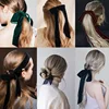 Lystrfac Vintage Black Velvet Bow Hair Ribbon Scrunchie for Women Girls Long Elastic Hair Tie Headwear Female Hair Accessories ► Photo 2/6
