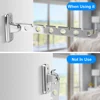 Home Organizer Stainless Steel Clothes Folding Hangers Clothes Drying Rack Wall Mounted 6 Holes Indoor Space Saving 6