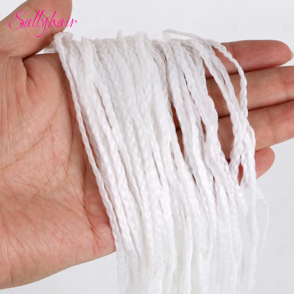 Sallyhair, Zizi, косички, вязанные крючком, коробка, косички, цветные синтетические волосы для наращивания, жук, серый блонд, вязанные волосы, 48 прядей/упаковка