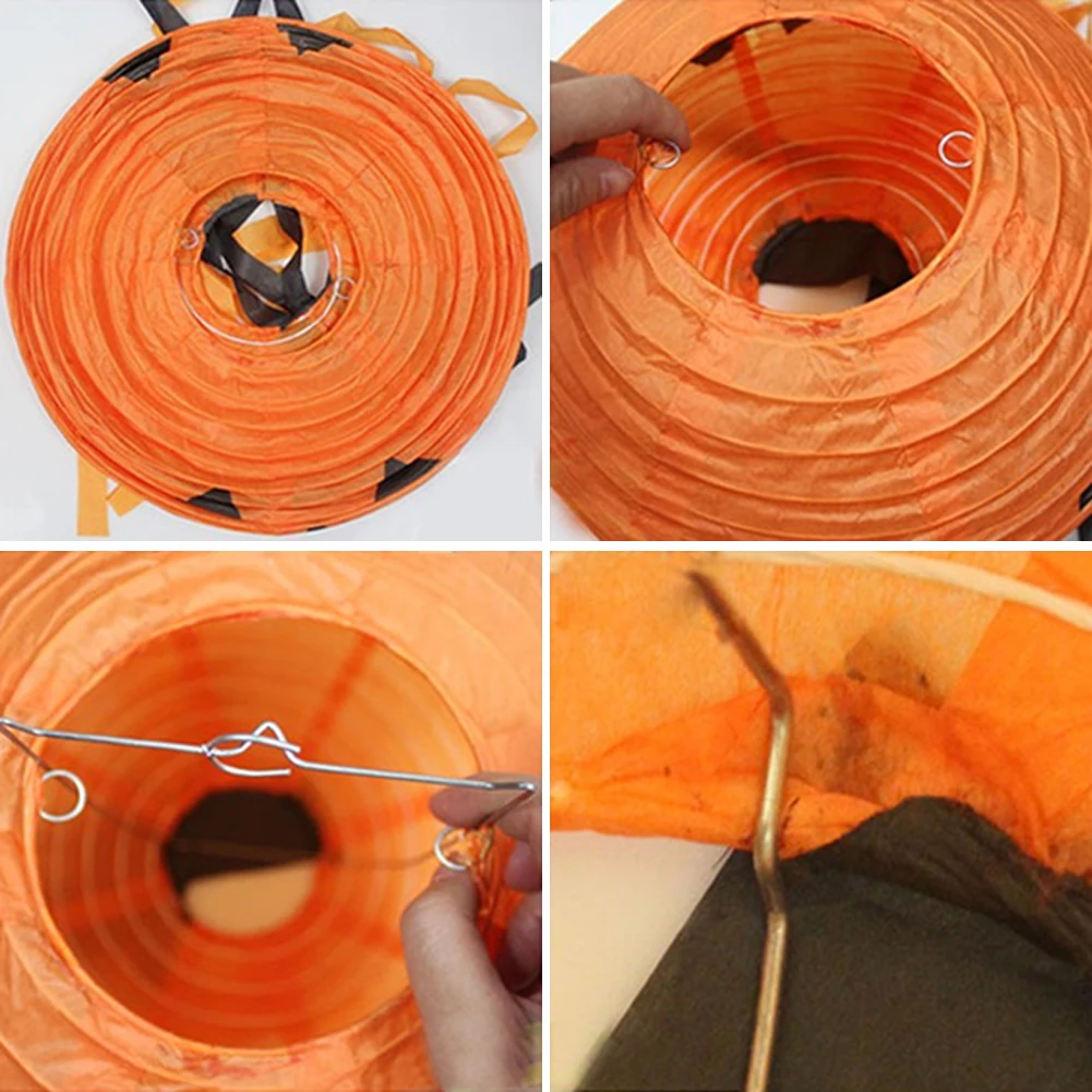 Праздничные принадлежности для Хэллоуина Декор DIY Детский фонарь-тыква реквизит портативный дом с кисточкой Бумага открытый подвесной бар