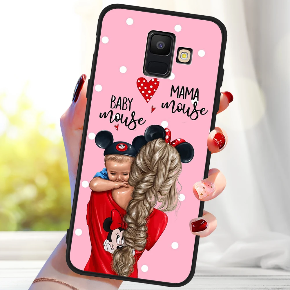 H0520 Супер Мышь для мамы с дочкой детские мягкие для samsung Galaxy A9 A8 A7 A6 A5 A3 J3 J4 J5 J6 J8 плюс M30 A40S A10 A20E чехол Крышка - Цвет: H0520